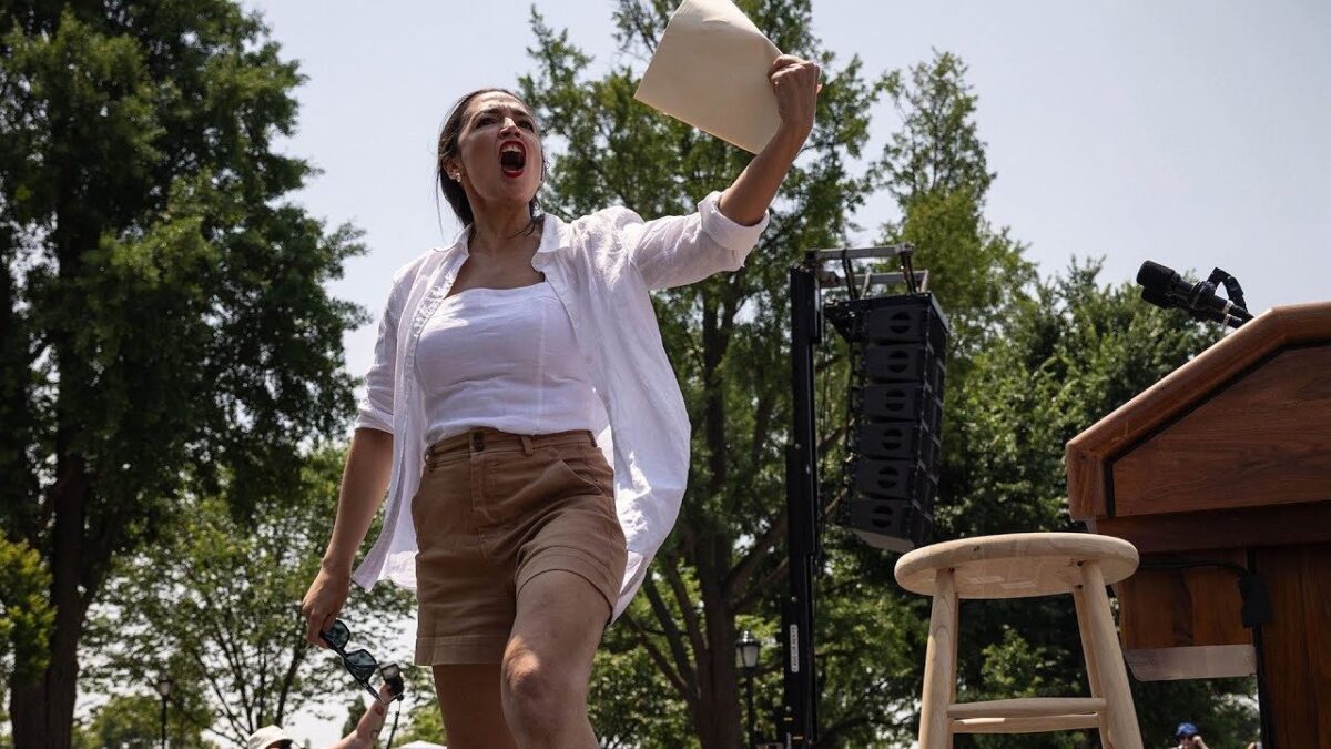 AOC Displays Intense Emotion At Bronx Rally Leaving Audience Surprised   Aoc Yell 