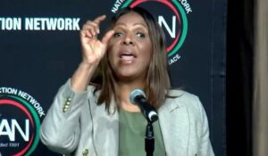 Letitia James Mocked Mercilessly After Raising Fist at Post-Indictment Rally