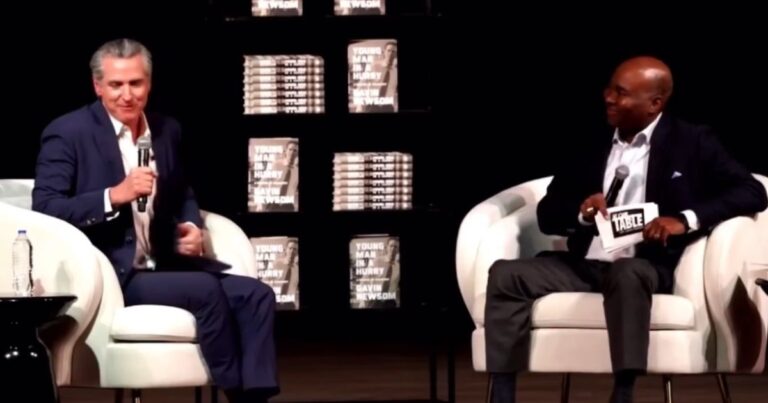 Gavin Newsom speaking at an event