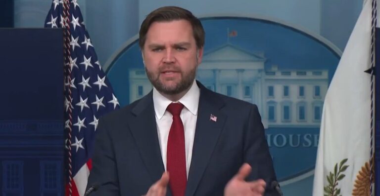 JD Vance speaking at a manufacturing event in Michigan after Joe Kent resigned