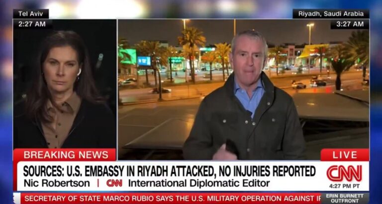 U.S. Embassy in Riyadh after reported drone strike