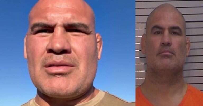 Cain Velasquez speaking in a video message after prison release