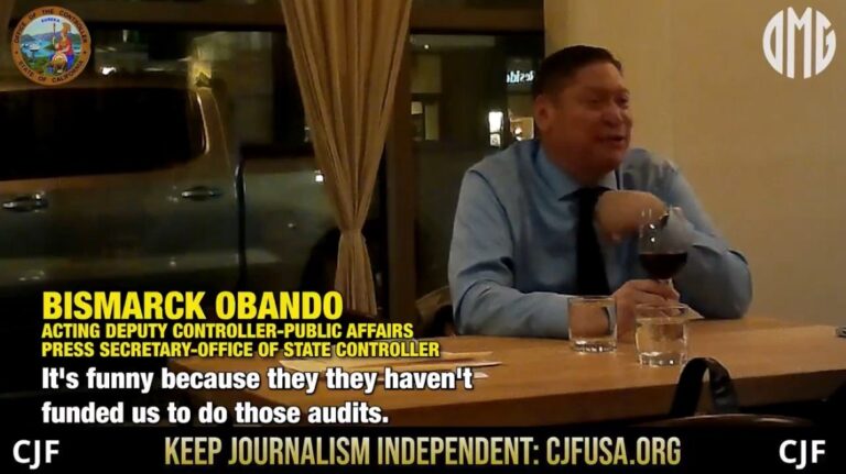 California state audit and homelessness oversight theme with official documents and city skyline