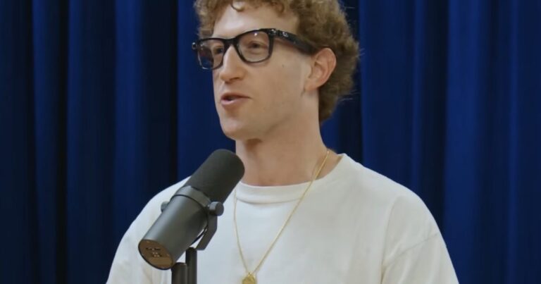 Meta logo beside a chart showing workforce cuts