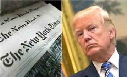 New York Times headline correction theme with government press dispute
