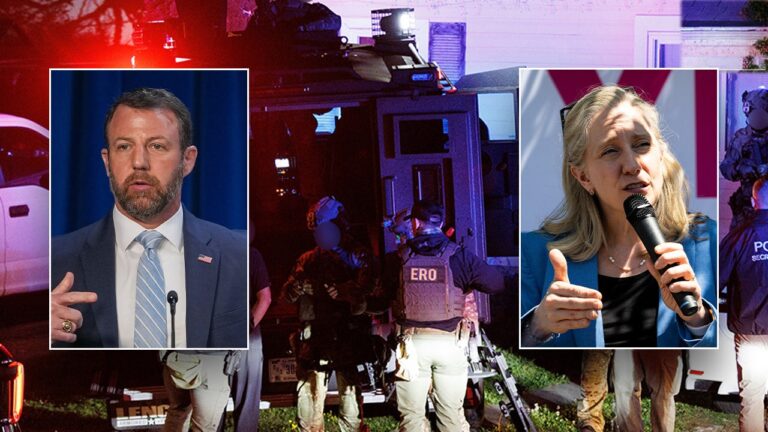 ICE agents during a pre-dawn arrest in Virginia