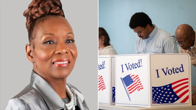 Illinois election ballot and courthouse scene tied to dead voter fraud charges