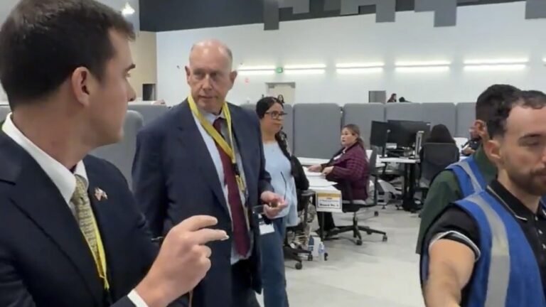 Federal prosecutor observing the Los Angeles ballot processing center