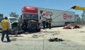 WATCH: Dashcam Catches Semi Crossing Divider Before Deadly 210 Freeway Crash [VIDEO]