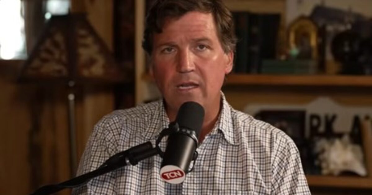 Tucker Carlson speaking on a podcast after saying he is done with the Republican Party.