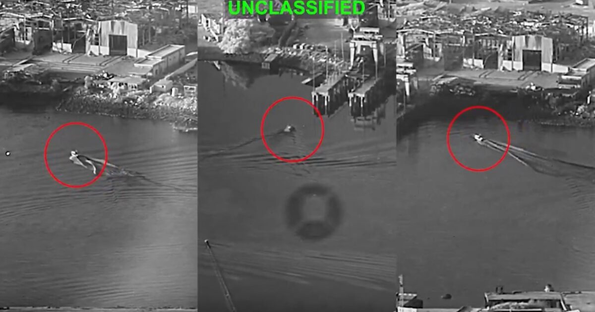 Unmanned sea drone used in U.S. military strike on Iranian naval facility