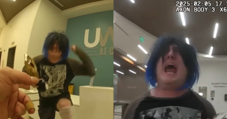Police body camera footage from a University of Central Florida campus encounter