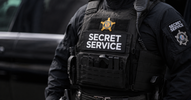 U.S. Secret Service personnel near a government security scene