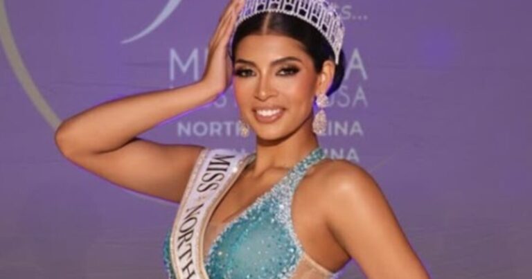 Brittany Boltinhouse after winning Miss North Carolina USA before being stripped of the title