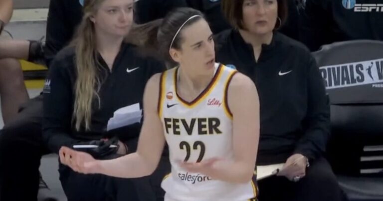 Caitlin Clark of the Indiana Fever during a WNBA game