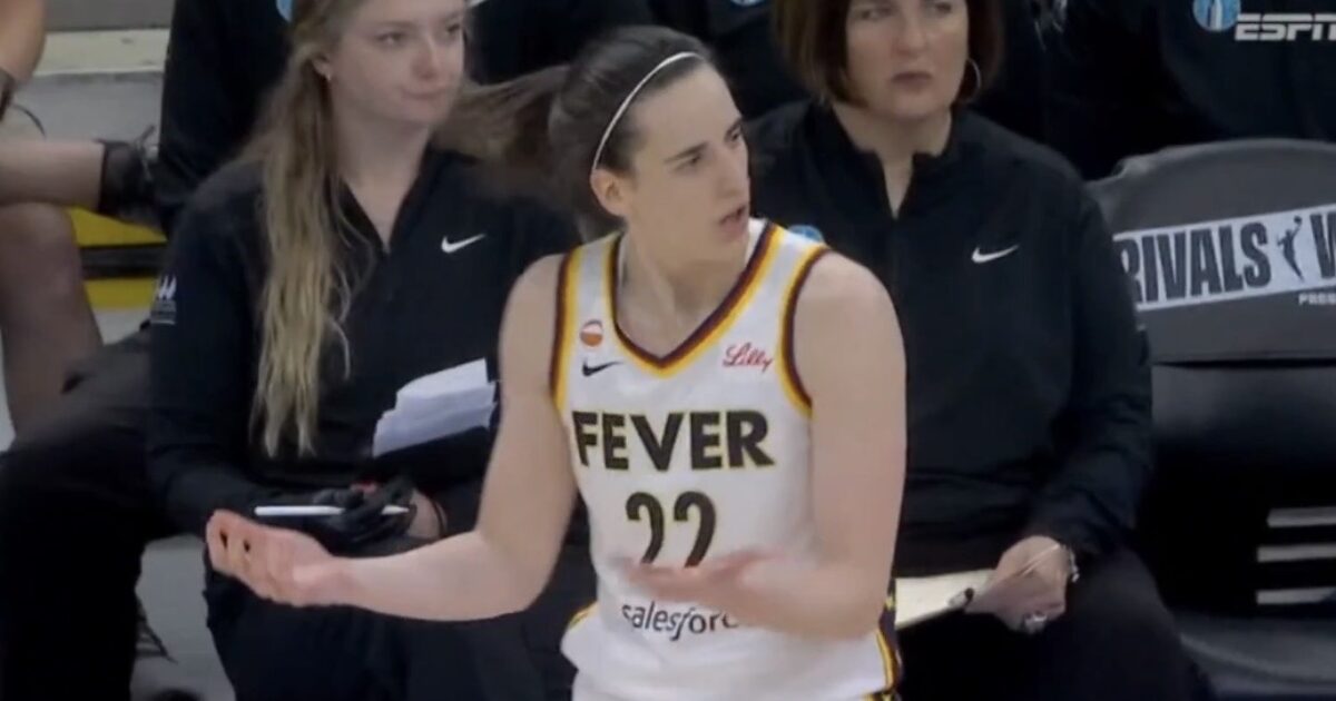 Caitlin Clark of the Indiana Fever during a WNBA game