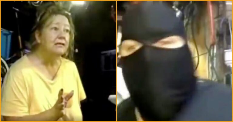 Michael James Duntley, known as Spider Mike, during a livestreamed confrontation in Portland