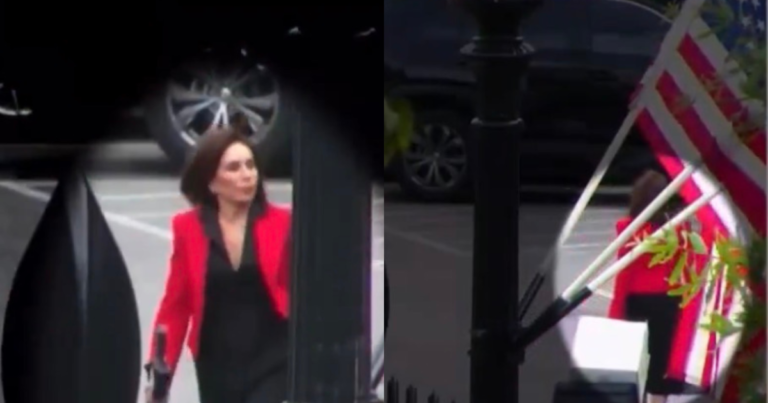 Jeanine Pirro arriving at the West Wing with a white box after Trump criticized a dropped vandalism case