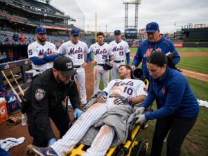 Mets’ Jared Young Knocked Unconscious by Teammate’s Knee as Field Rescue Draws Criticism