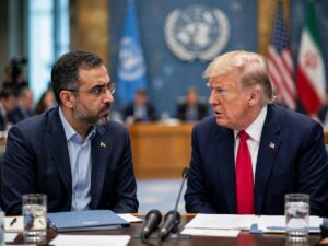 Trump Threatens to ‘Annihilate’ Iran Quickly as Camera Turns to Iranian UN Official
