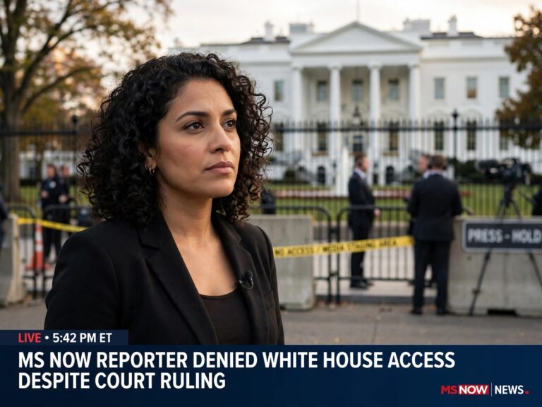 White House press access dispute involving CNN, Politico, and MSNOW