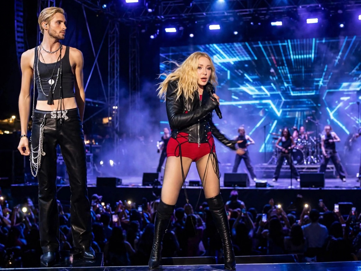 Madonna performing at the MTV Video Music Awards