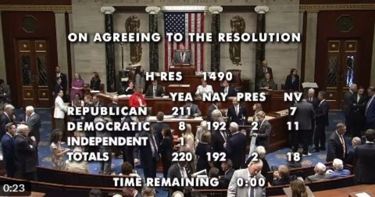 U.S. House chamber during a vote on socialism and election integrity measures