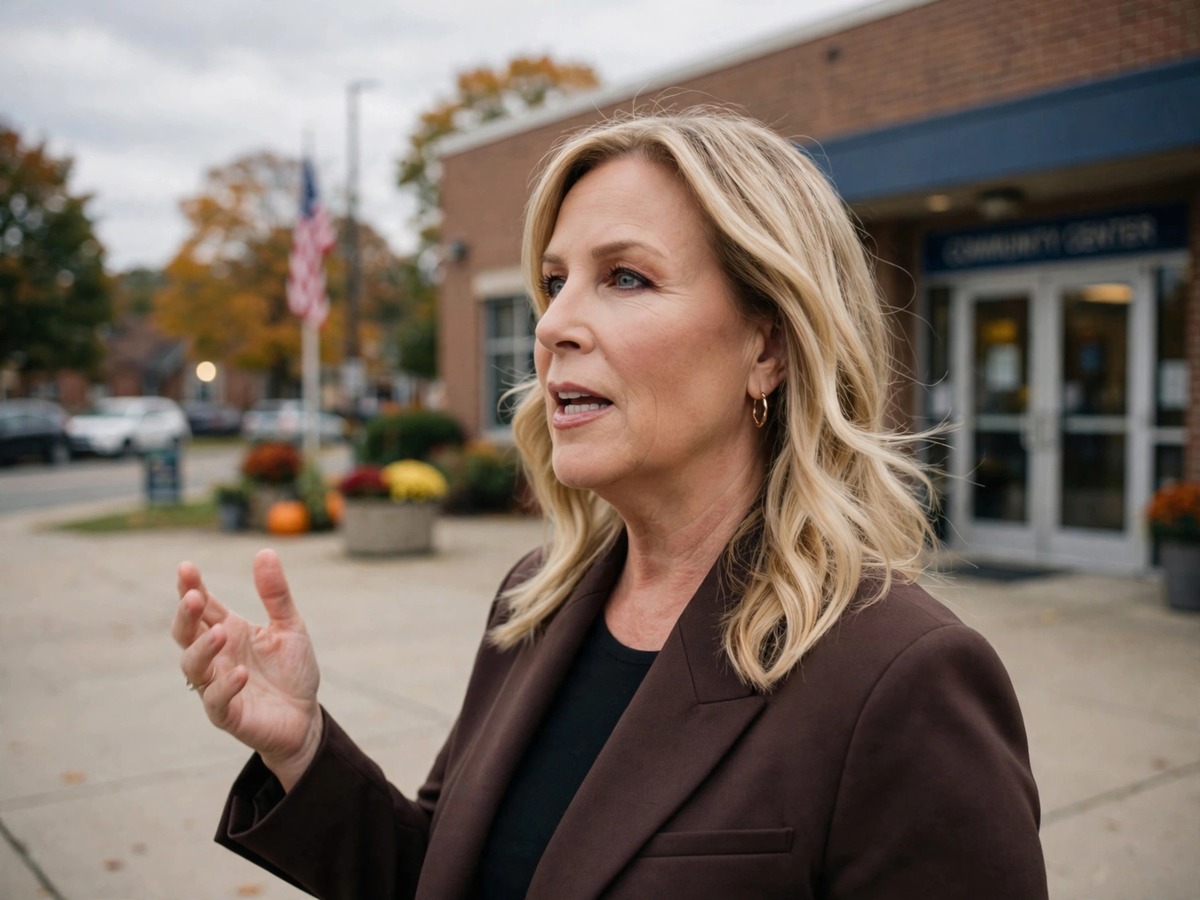 Political campaign canvassing in a Mechanicsburg, Pennsylvania neighborhood